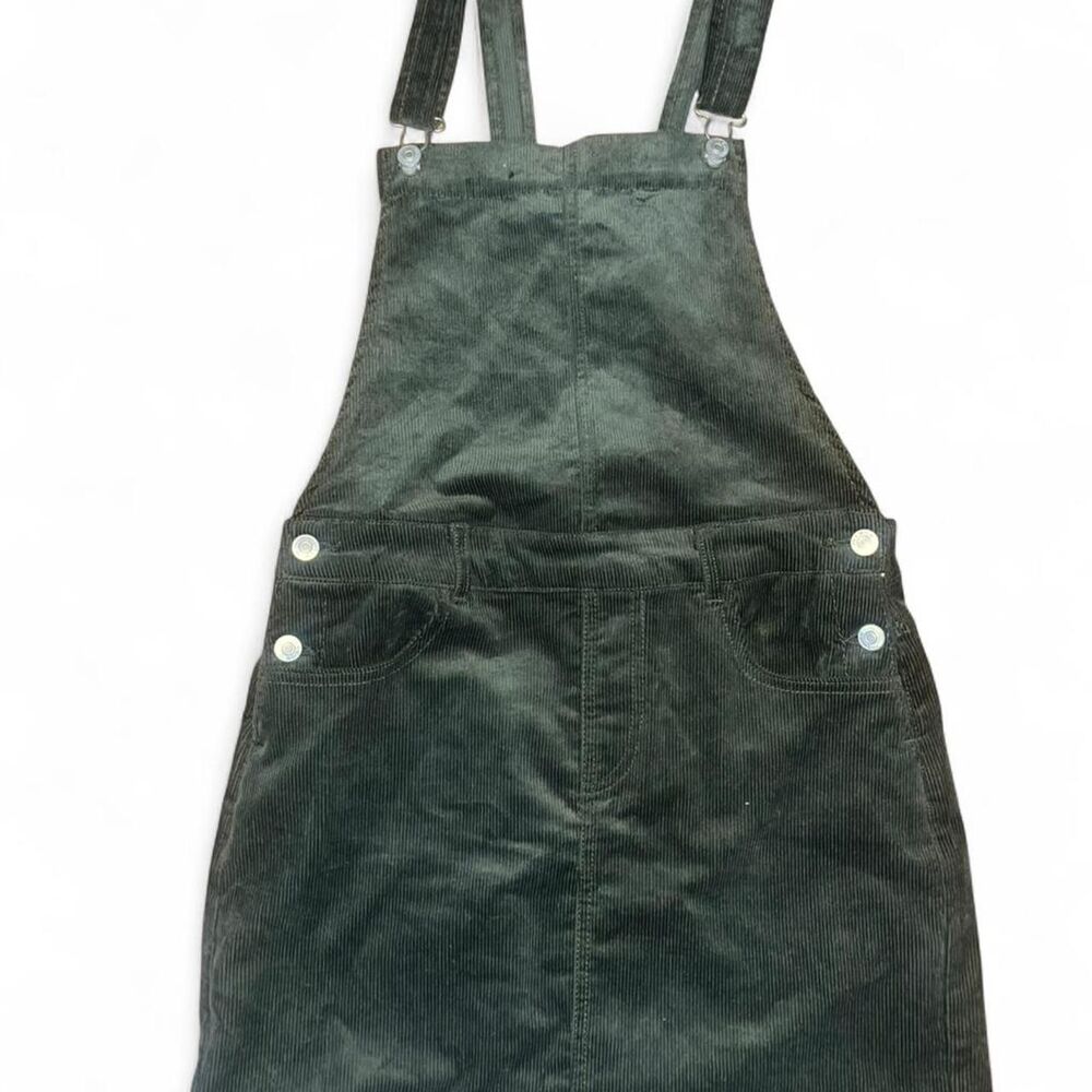 Daisies Woman's Green Corduroy Skirt Overalls SZ L